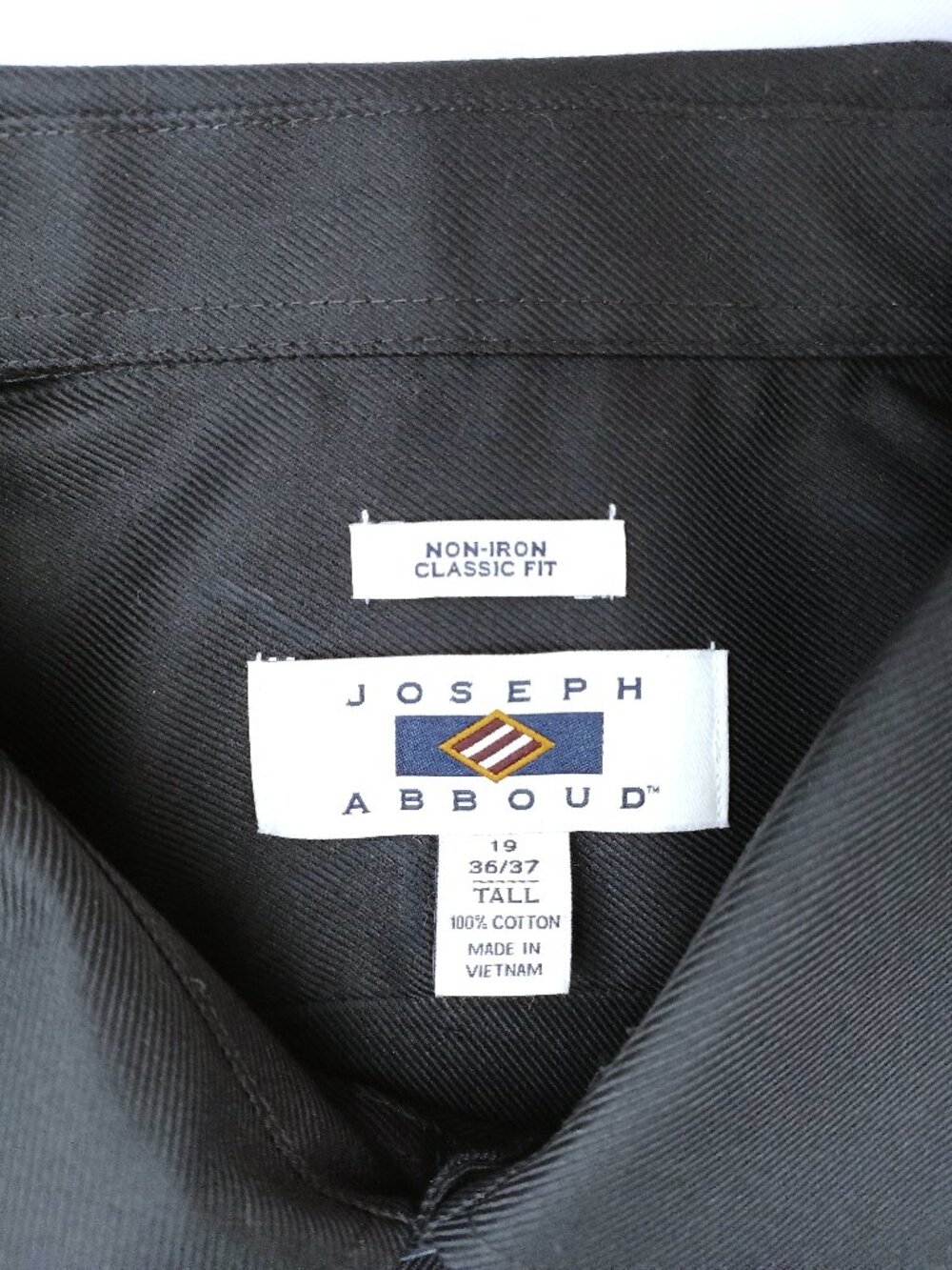 JOSEPH ABBOUD Classic Fit  100% Cotton Dress Shirt. Size 19 (36/37) Tall - Picture 5 of 11